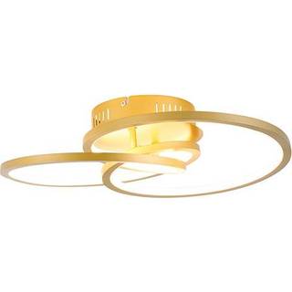 Loftslampe guld 45 cm inkl. LED 3-trins dæmpbar - Rowin