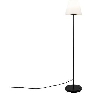 Udendørs gulvlampe sort med hvid skærm IP65 25 cm - Virginia