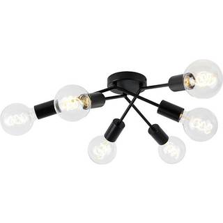 Design loftslampe sort 6-lys - Sputnik