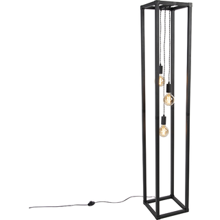 Industriel gulvlampe sort 3-lys - Big Cage