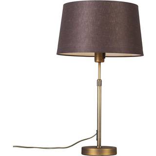 Bordlampe bronze med brun skærm 35 cm justerbar - Parte