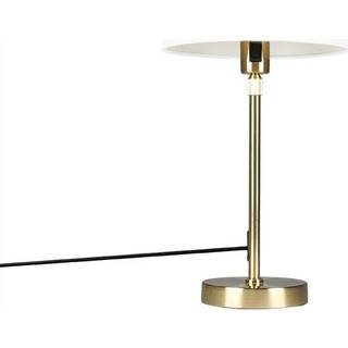 Bordlampe guld/messing med hvid skærm 25 cm justerbar - Parte