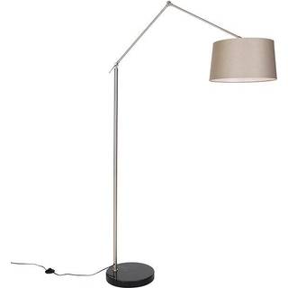 Moderne gulvlampe stål med taupe skærm 45 cm - Editor