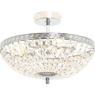 Klassisk loftslampe stål med krystal 3-lys - Mondrian