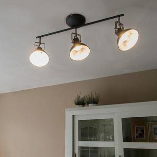 Industriel spotlight antracit drejelig og vippelig 3-lys - Tommy