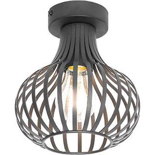Moderne loftslampe sort 18 cm - Saffira