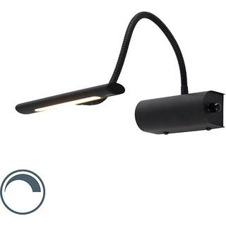 Design væglampe sort 18,5 cm inkl. LED med lysdæmper - Tableau