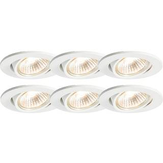 Sæt med 6 indbyggede spotlights hvide vipbare - Cisco