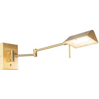 Design væglampe messing inkl. LED dæmpbar - Notia