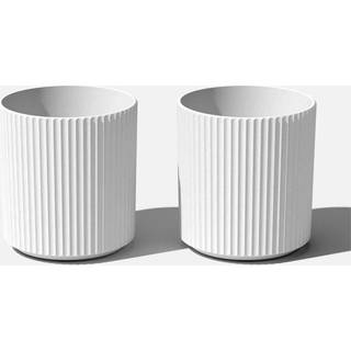 Veradek Demi Series Round Planter til Porch Patio Backyard | Holdbart plastbetalt materiale | Moderne d? Cor til h?je planter blomster