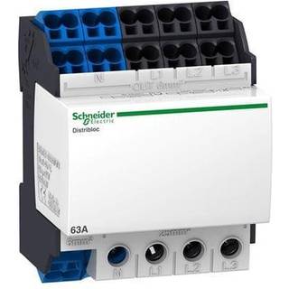 Distributionsblok 63A 4P Bund Tilgang Schneider Electric