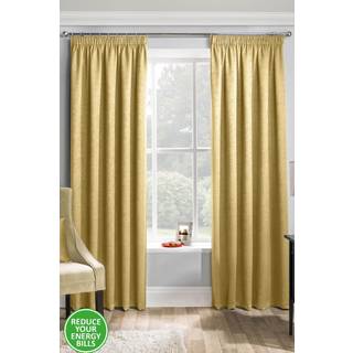 Enhanced Living Enhanced Living Yellow Matrix Ready Made Blackout Pencil Pleat Curtains