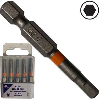BATO 1/4" Bits industri 6kt. 2,0mm x 50 mm 5stk (48821)