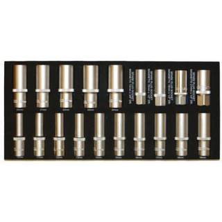 BATO Lang topsæt 1/2" 6kt. 10-24mm(8904) Tændrørstoppe 14-16-18-21mm. EVA 1/3.