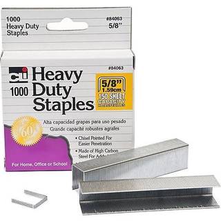 Charles Leonard Staples Heavy Duty 5/8 inches benl?ngde kulstofst?l s?lv 1000/boks (84063)