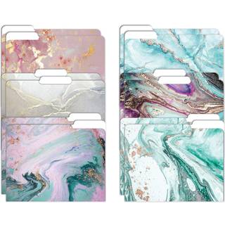 Better Office Products Dekorative filmapper 12 Pack 6 Designs tungv?gt bogstavst?rrelse (9,5 """" x 11,5 """") med 1/3 klippet fanebladdesign mode ma