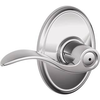 Schlage Accent Lever med Wakefield Trim Bed and Bath Lock In Bright Chrome