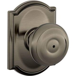 Schlage F40 Geo 620 Cam Camelot Collection Georgian Privacy Knob Antique Pewter
