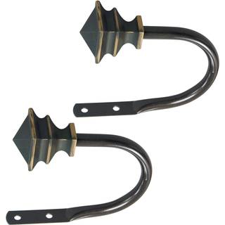 Kenney Arts and Crafts Window Curtain Holdback Pair Oil Gnuged Bronze