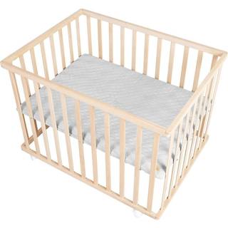 Roba Style Kravlegård med Hjul, Wood & Grey