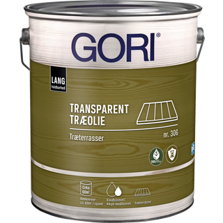 Gori 306 træterrasseolie 5,0 ltr, mørk pine 80306-60600-13