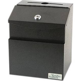 Vertiflex 50085 St?lforslagsboks med l?se top 7 x 6 x 8 1/2 sort