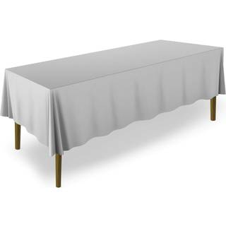 Lann's senget?j - 60 """" x 126 """" Premium duge til bryllup/banket/restaurant - rektangul?r polyester stof -bord klud - s?lv