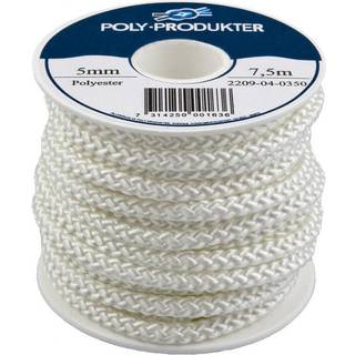 Polyestersilkeline vit, 5,0 mm, 7,5 m