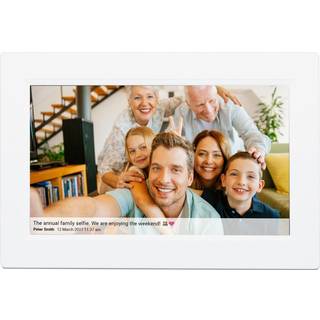 DENVER 10,1" smart fotoramme med berøringsskærm og Wi-Fi-understøttelse - Hvid