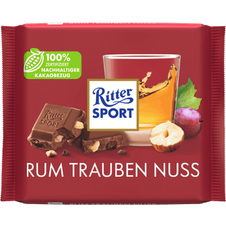 Ritter Sport Rom Vindrue og Nødder 100 g.