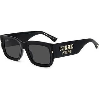 Dsquared2 Mand D2 0089/S 2M2/IR Solbriller Plast Sort/Guld Grå Geometrisk