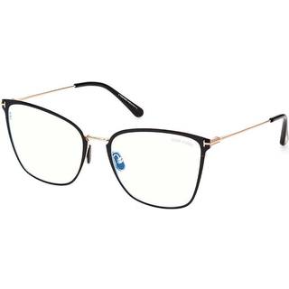 Tom Ford FT5839-B Blue-Light Block 001 56 Briller Kvinder Black - Shiny Black - 56mm