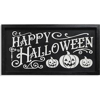 Graviertes „Happy Halloween“ Wandbild 41cm
