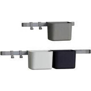 Leander Organization Elements 3 pieces, 1 long & 1 short rails - Dusty Grey