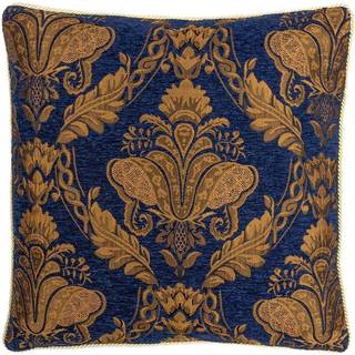 Paoletti Riva Paoletti Blue Shiraz Danmask Jacquard Floral Cushion