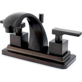 Kingston Brass KS4641QLL 4 in. Centerset badeværelse vandhane poleret krom