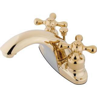 Kingston mässing KB7642AX 4 in. Centerset Badrumskran Polerad mässing