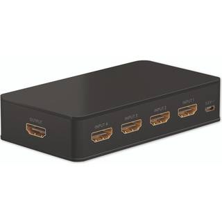 4-vejs HDMI 2.0 switch (4 ind-1 ud) | PRIS-MATCH