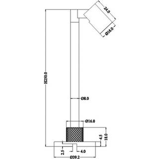 Herculis display LED spot serie Small 3000K mat sort