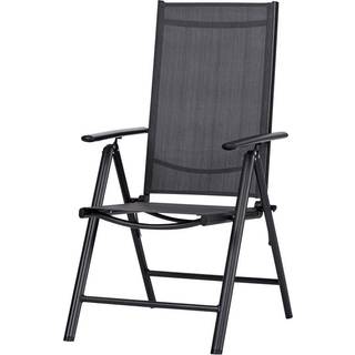 Liv havestol m/7 positioner, sort/grå
