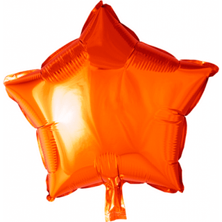 Orange folieballon 46 cm. - Stjerne