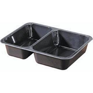 DUNI BIOPAK Menuform 225x175x43 mm 2-rum Sort CPET 300 stk (115505)