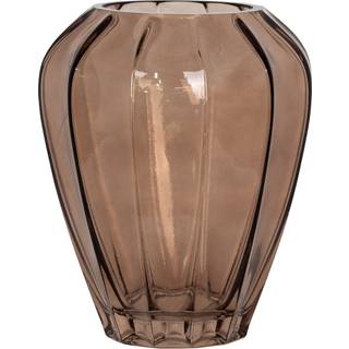 Vase, glas, brun, ø22x29 cm