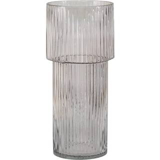 Vase, mundblæst glas, klar, rund, Ø17,5 x 40 cm