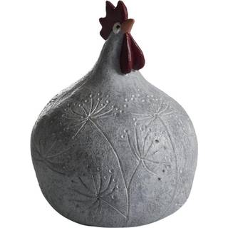 Høne Flores hvid, H.13cm