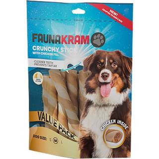 Faunakram dental stick m. kyllingssmag str. M - 250 g.