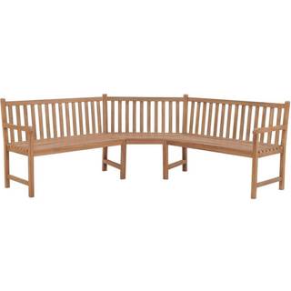 hjørnebænk til haven 185x185x90 cm massivt teaktræ