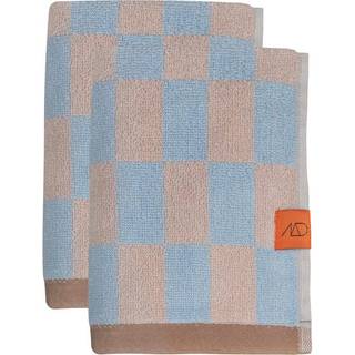 Mette Ditmer Retro Gæstehåndklæde 40x55 Cm 2-pak t - Håndklæder & Badelagner Økologisk Bomuld Lyseblå - RETTWG70