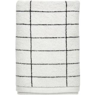 Mette Ditmer Tile Stone gæstehåndklæde 38x60 cm 2-pak Black/Offwhite