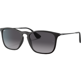 Ray - Ban Mand RB4187F CHRIS 622/8G Solbriller Injiceret Sort Grå Firkantet Normal Skygge